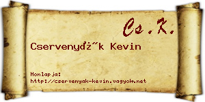 Cservenyák Kevin névjegykártya